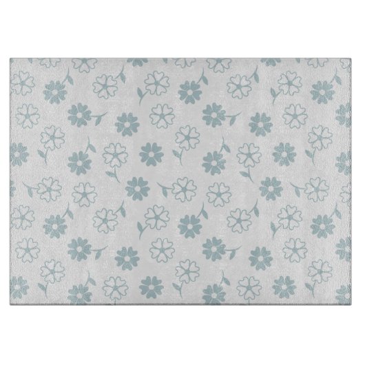 ハート型の花弁の花 カッティングボード (正面)