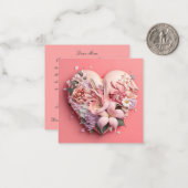 ハート型の花束 - 母の日のプレゼントに最適 ノートカード (正面/裏面インサイチュ)