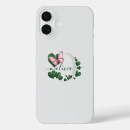ハート型の葉のブーケ iPhone 16 PLUSケース