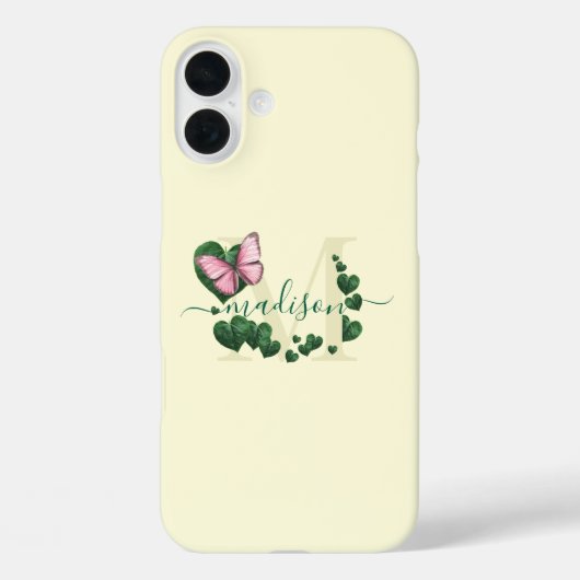 ハート型の葉の花束 Case-Mate iPhoneケース iPhone 16 Plusケース (裏面)