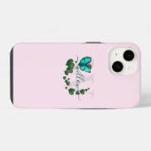 ハート型の葉の花束 iPhoneケース (裏面横)