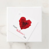 ハート型の赤いバラのバレンタインデー フェイバータグ (インサイチュ)