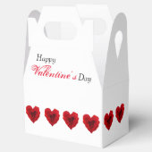 ハート型の赤いバラのバレンタインデー フェイバーボックス (オープン)