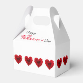 ハート型の赤いバラのバレンタインデー フェイバーボックス