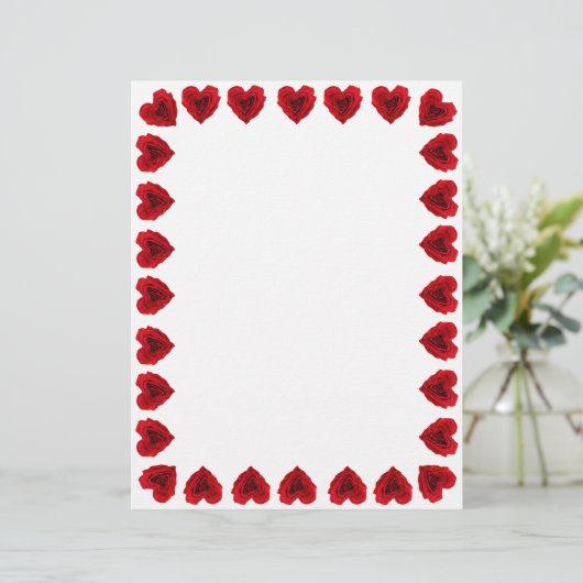 ハート型の赤いバラ (スタンド正面)