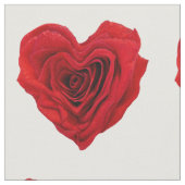 ハート型の赤いバラ ファブリック (クローズアップ)