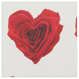 ハート型の赤いバラ ファブリック