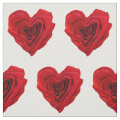 ハート型の赤いバラ ファブリック (見本)