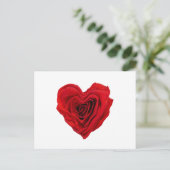 ハート型の赤いバラ ポストカード (スタンド正面)