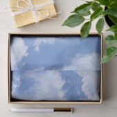 ハート型の雲がかわいい青空 明るい楽しい 薄葉紙 (ギフト)