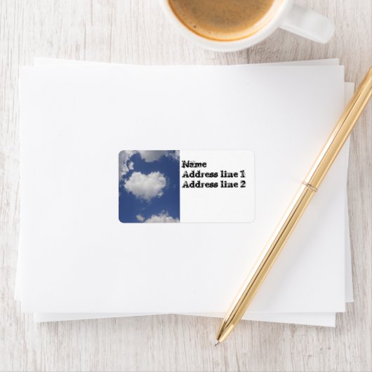 ハート型の雲 ラベル (インサイチュ)