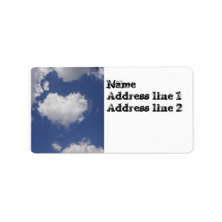 ハート型の雲 ラベル