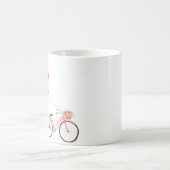ハート型の風船と自転車 コーヒーマグカップ (中央)