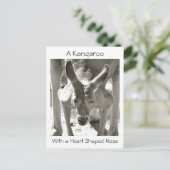 ハート型の鼻を持つカンガルー ポストカード (スタンド正面)