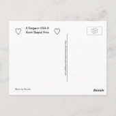 ハート型の鼻を持つカンガルー ポストカード (裏面)