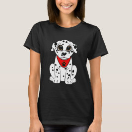 ハート型の鼻を持つダルマチアの子犬 Tシャツ