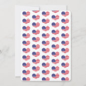 ハート型アメリカ国旗 | 7月4日 招待状 (裏面)