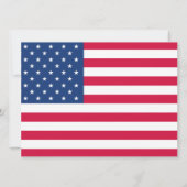 ハート型アメリカ国旗 | 7月4日 招待状 (裏面)