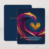 ハート型アートラブ名言バレンタインデーカード シーズンカード (正面/裏面)