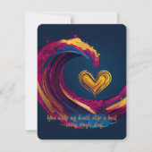 ハート型アートラブ引用文バレンタインズデイカード シーズンカード (正面)