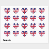 ハート型イギリス国旗 Brexit ステッカー 20枚セット (シート)
