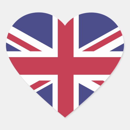ハート型イギリス国旗 Brexit ステッカー 20枚セット (正面)