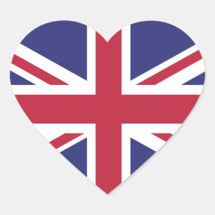 ハート型イギリス国旗 Brexit ステッカー 20枚セット