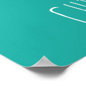 ハート型カイロプラクティックワードコラージュ ポスター (角)