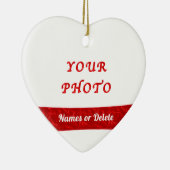 ハート型カスタムの写真オーナメントお名前 セラミックオーナメント (右)