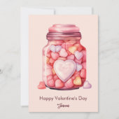 ハート型キャンディジャーターバレンタインデー シーズンカード (正面)