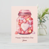 ハート型キャンディジャーターバレンタインデー シーズンカード (スタンド正面)