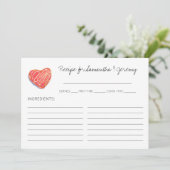 ハート型クッキーブライダルシャワーレシピカード 招待状 (スタンド正面)