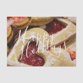 ハート型クリスマスシュガークッキー赤い写真 薄葉紙