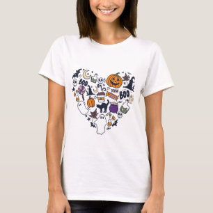 ハート型コレクションウィッチズカボキンハロウィーン Tシャツ