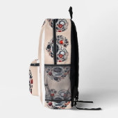 ハート型コーヒーカップ居心地の良い雰囲気バッグ プリントバックパック (右)