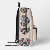 ハート型コーヒーカップ居心地の良い雰囲気バッグ プリントバックパック (左)