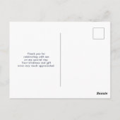 ハート型サングラスをかけたクールなラマ、ありがとうございます ポストカード (裏面)