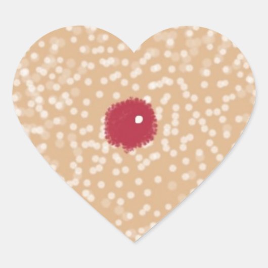 ハート型シュガークッキーのシール ハートシール (正面)