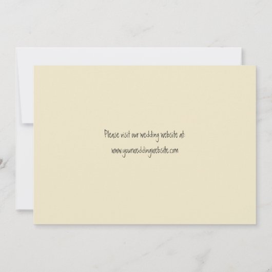 ハート型スケルトンハンズクリーピーなゴシック結婚ズ 招待状 (裏面)