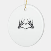 ハート型スケルトンハンドユニーク – スケッチ用アート セラミックオーナメント (左)