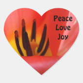 ハート型ステッカー封筒用シール赤 ハートシール (正面)