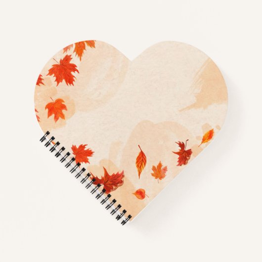 ハート型スパイラルノートブック ノートブック (正面)