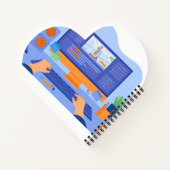 ハート型スパイラルノートブック ノートブック (裏面)