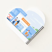 ハート型スパイラルノートブック ノートブック (裏面)