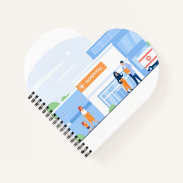 ハート型スパイラルノートブック ノートブック