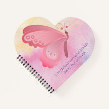 ハート型スパイラルノートブック