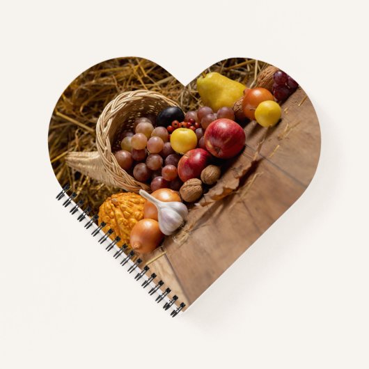 ハート型スパイラルノートブック ノートブック (正面)