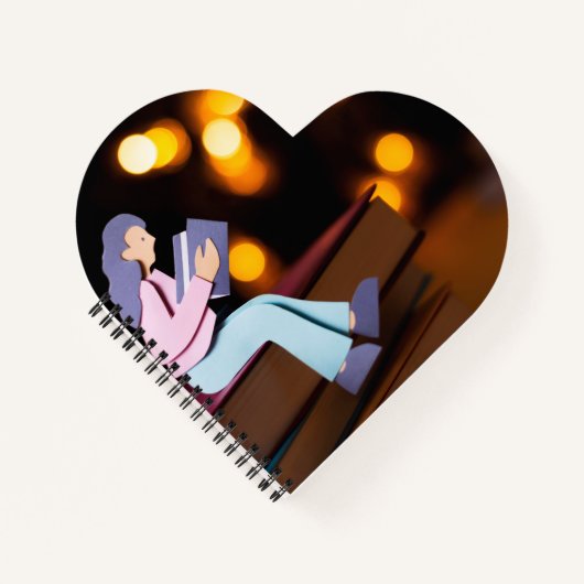 ハート型スパイラルノートブック ノートブック (正面)