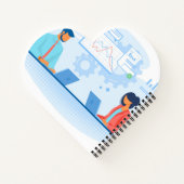 ハート型スパイラルノートブック ノートブック (裏面)