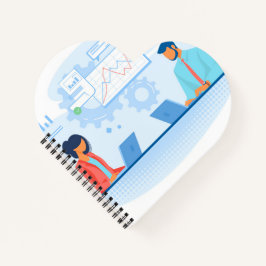 ハート型スパイラルノートブック ノートブック